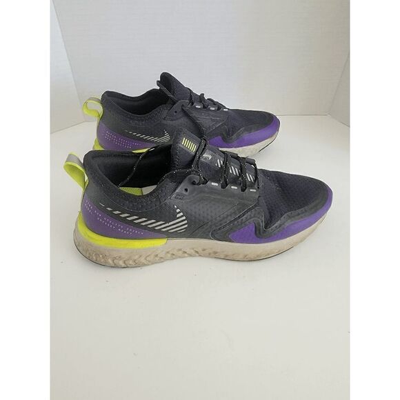 Nike Odyssey React Shield Men's Black Purple Lace-Up Running Sneakers Size 9.5 - Picture 1 of 4